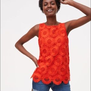 LOFT Sunflower Lace Shell